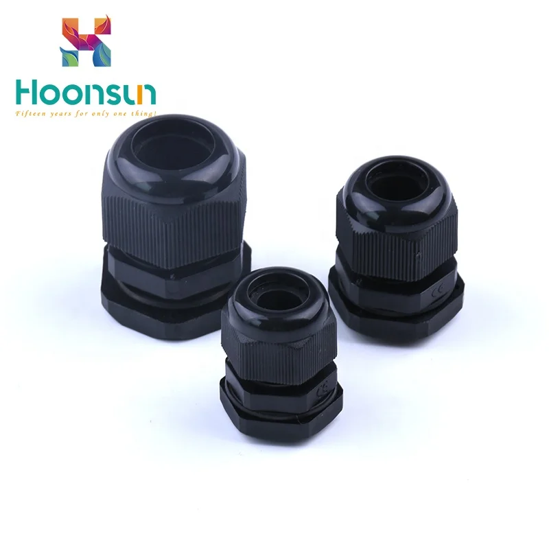 Good price and quality Hoonsun m12 nylon male cable gland waterproof pg13.5 cable gland made in china
