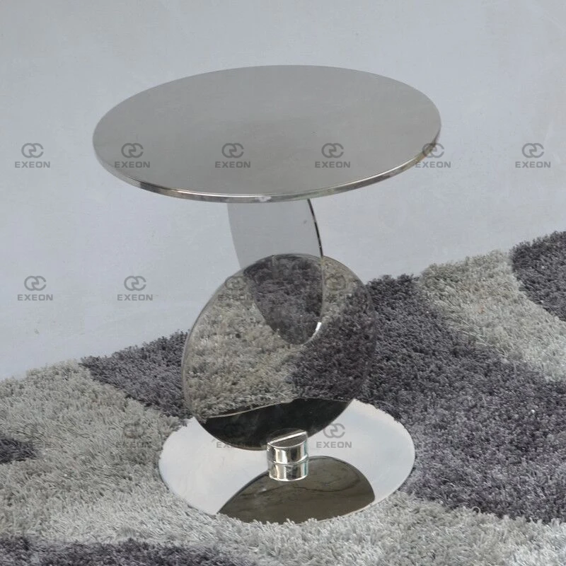 Light Luxury Modern Minimalist Black Round Black Oak Paint Living Room Combination Coffee Table Complete