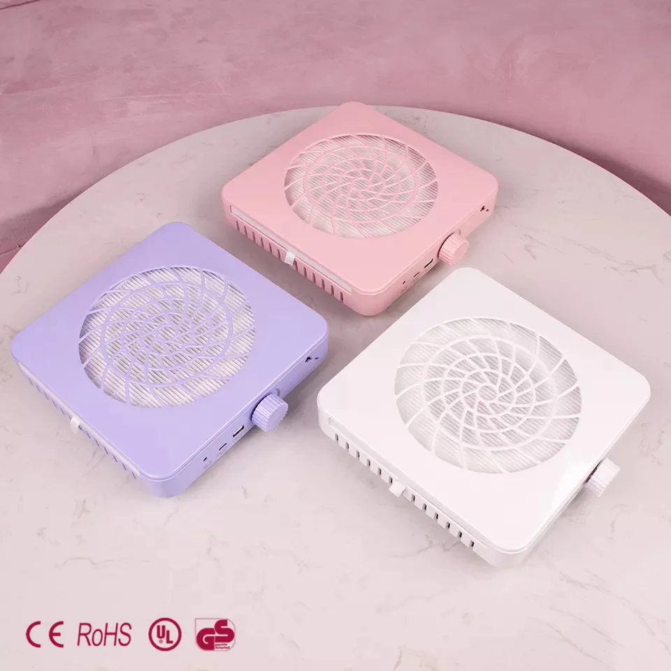 High Quality Plastic Nail Dryer with Strong Brushless Suction Fan Excellent Heat Dissipation Performance for Private Nail Art