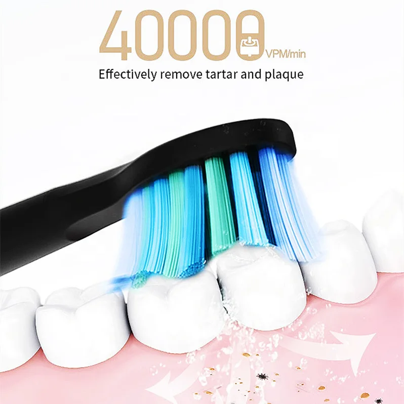 5 Modes USB Fast Charging IPX7 Waterproof Smart Timer Dental Vibrate Electric Tooth Brush Toothbrush
