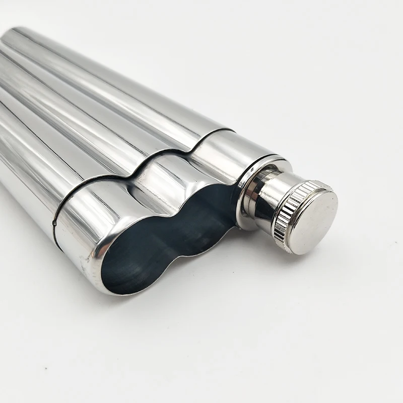 Wholesale liquor flasks gift set prices custom cigar tube stainless steel hip flask for men