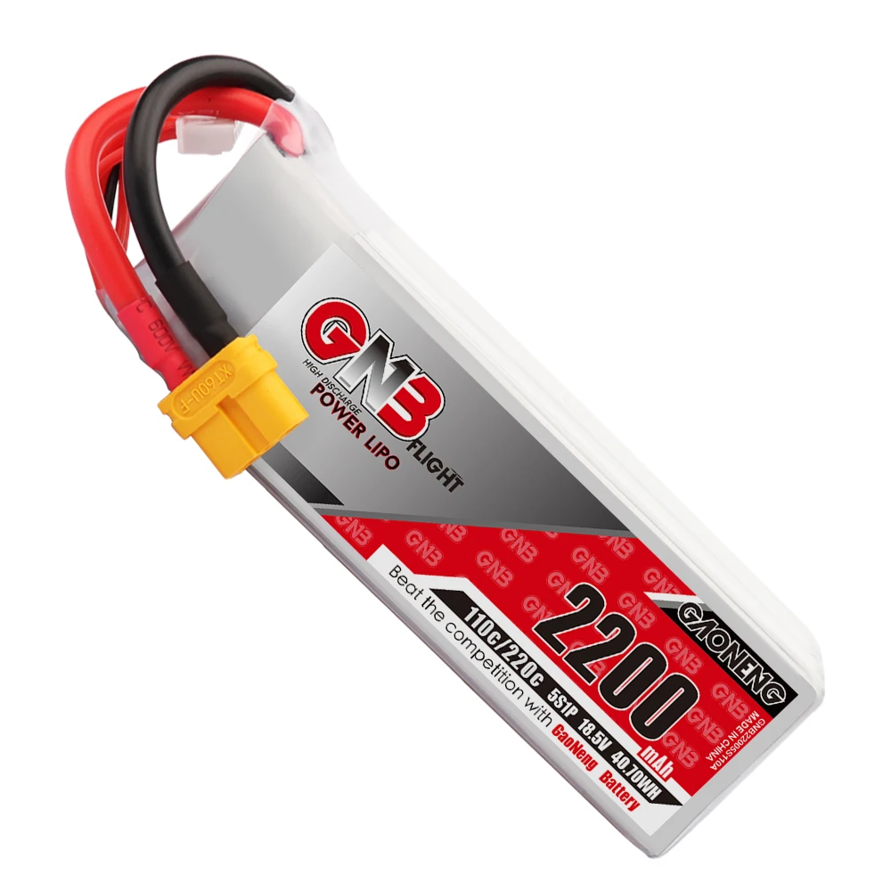 GNB GAONENG  5S 2200MAH LiPo Battery 18.5V 110C 220C  FPV racing Drone XT60 connector Helicopter air wing