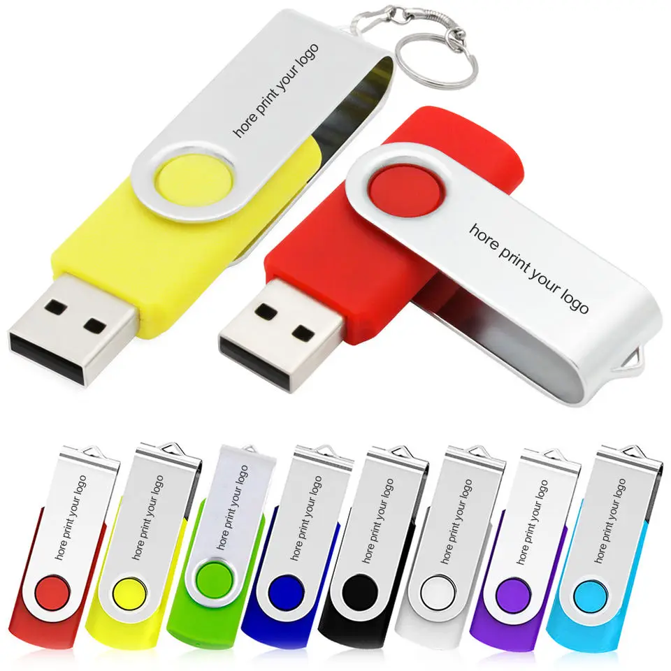 Top Sales 100% original brand Swivel USB Stick 1GB 2GB 4GB 8GB 16GB 32GB 64GB 128GB Pendrive mini USB Flash Drives