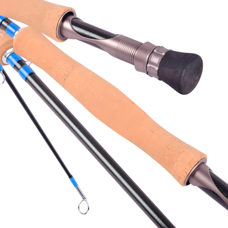 ODM OEM Professional Manufacturer Carbon Fiber Fly Fishing Rods 4 Sections 3A Cork Handle Pole Rods