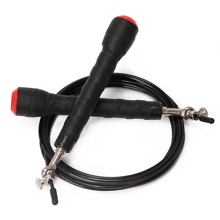 3M long Skipping  Rope  with Sweatband  handles pvc coated cable wire anti-slip speed aerobic exercise jump rope