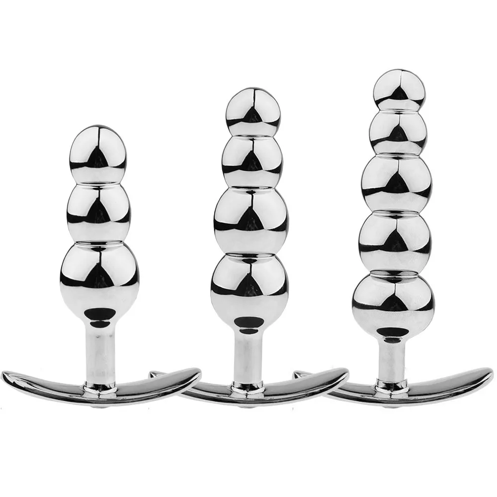 S M L SM couple sexy game anal beads metal plug massage women vaginal G spot stimulation adult sex toys