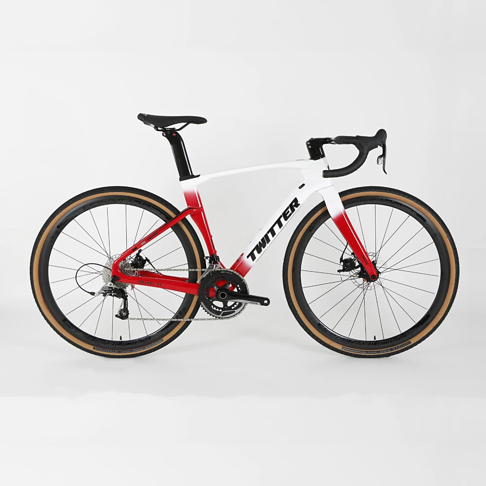TWITTER Gravel V2 24 Speed Carbon Fiber Road bicycle Gravel Bike 700C roadbike