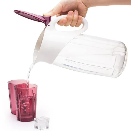1.2L eco-friendly quality cold water pitcher juice dispenser glass water jug set with cups