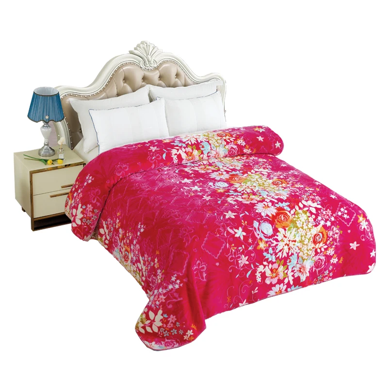 Korean super soft plush raschel blankets 220 x 240 king size single electric warm nonwovens used blankets bale second hand near