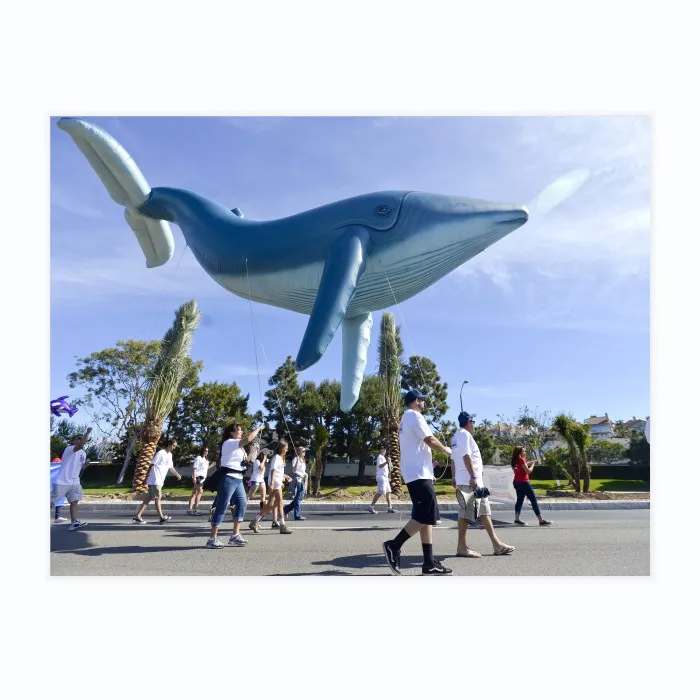 Hot sale giant inflatable blue whale for advertising