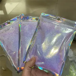 custom package 2oz holo bags glitter
