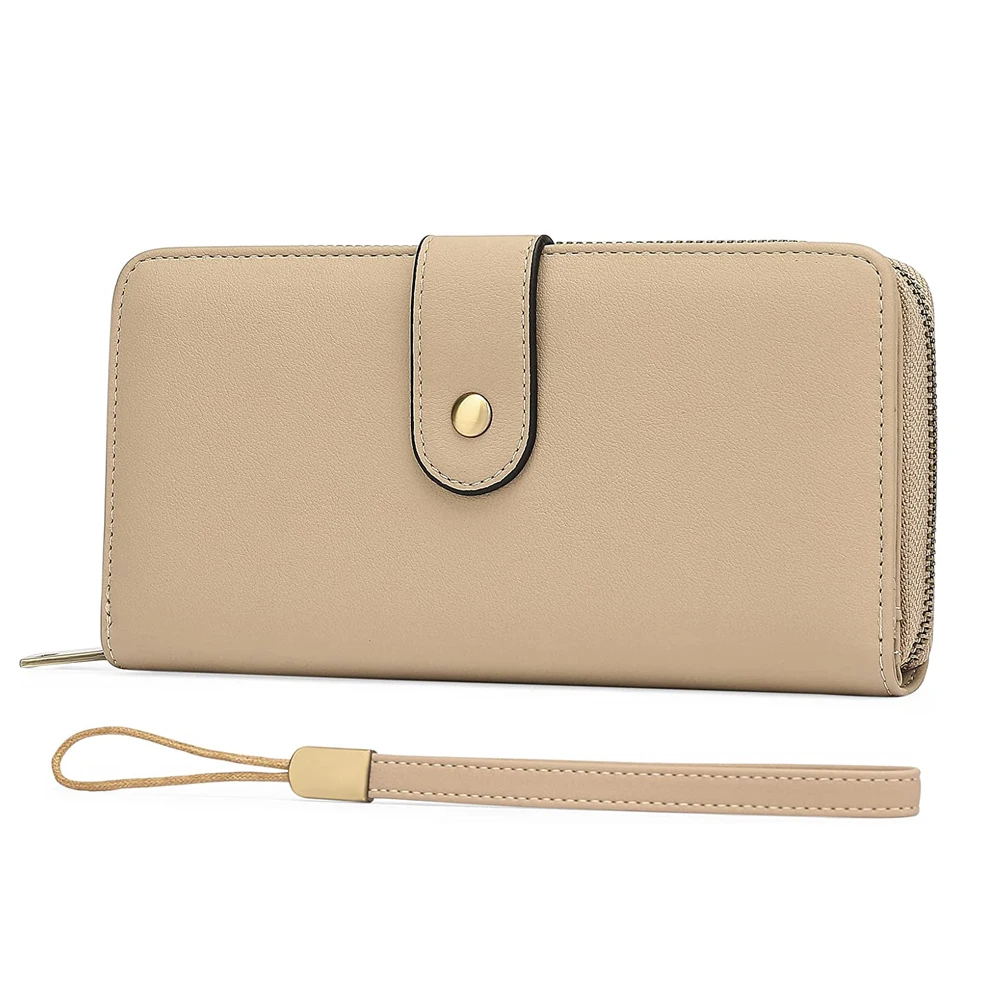 Роскошный персонализированный женский длинный кошелек ручной работы из натуральной кожи, тонкий кошелек, вместительный кошелек для карт, кошелек на молнии