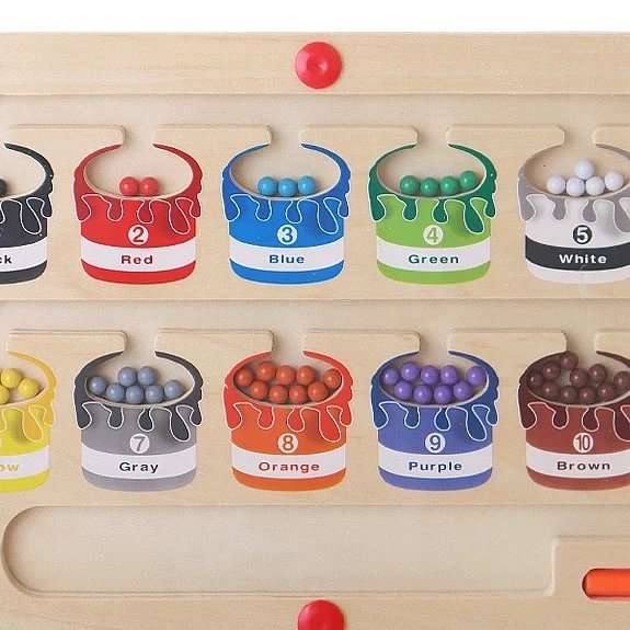 Magnetic Maze Bead Shift Game