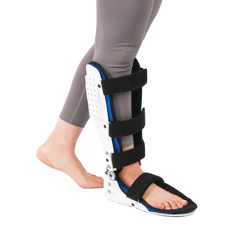 Quality adjustable knee ankle foot brace orthosis used for plantar fasciitis, injury recovery, pain relief