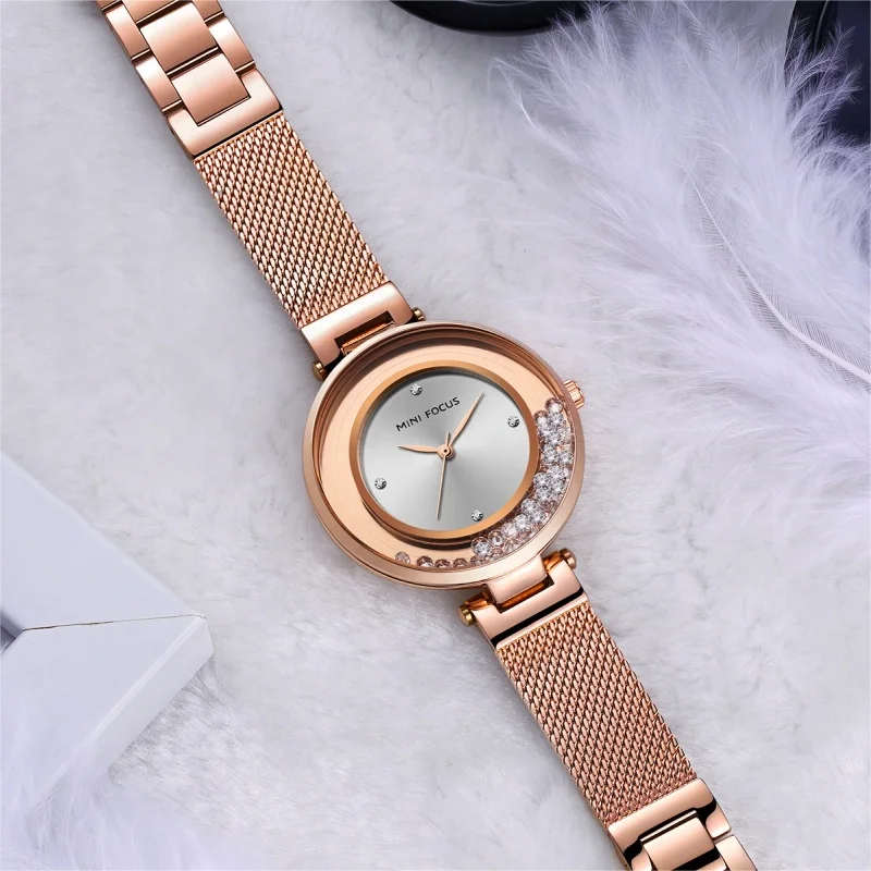 IP rose gold plating quartz watch with big numbers sexy ladies watches with large face women watches