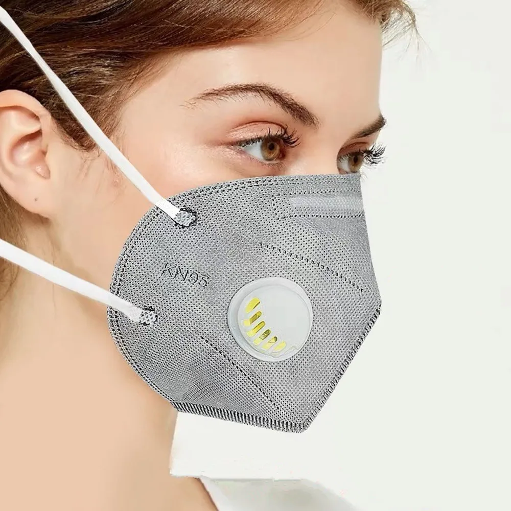Pm2. 5 складывающаяся в виде головы маска для дыхания KN95 противопылезащитная с клапаном 6-слойная защита от углерода