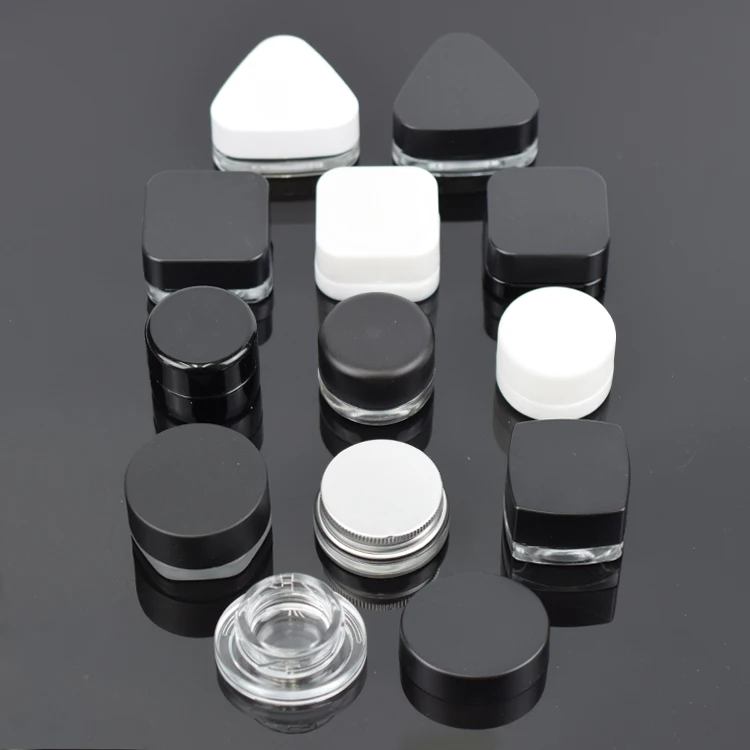 Custom Branded Logo Printing 5ml 7ml 9ml Child Resistant Clear Matte/Glossy Black White Glass Concentrate Containers