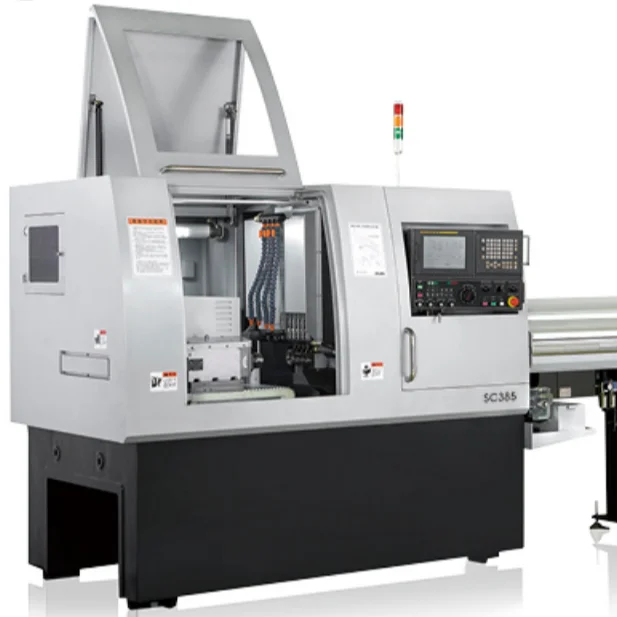 2 Spindle Swiss Type CNC Automatic Lathe Machine SC385 High Precision 5 Axis CNC Lathe for Metal Cutting