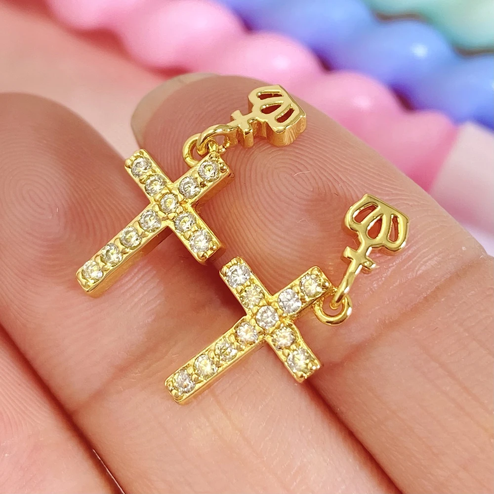 Женские серьги-гвоздики с фианитом