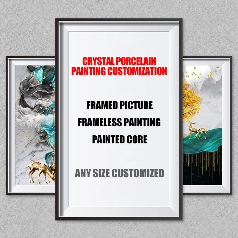  Wholesale Home Art Luxury Decoration Living Room Modern Wall Murale 3D Decor Crystal Porcelain