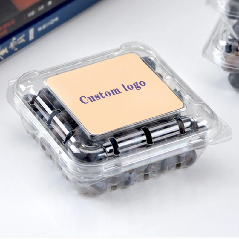 Custom Container Packaging Fresh Fruit Plastic Food Blister Box Goods Fruits Blueberry Packing Cherry Boxes With Gaps