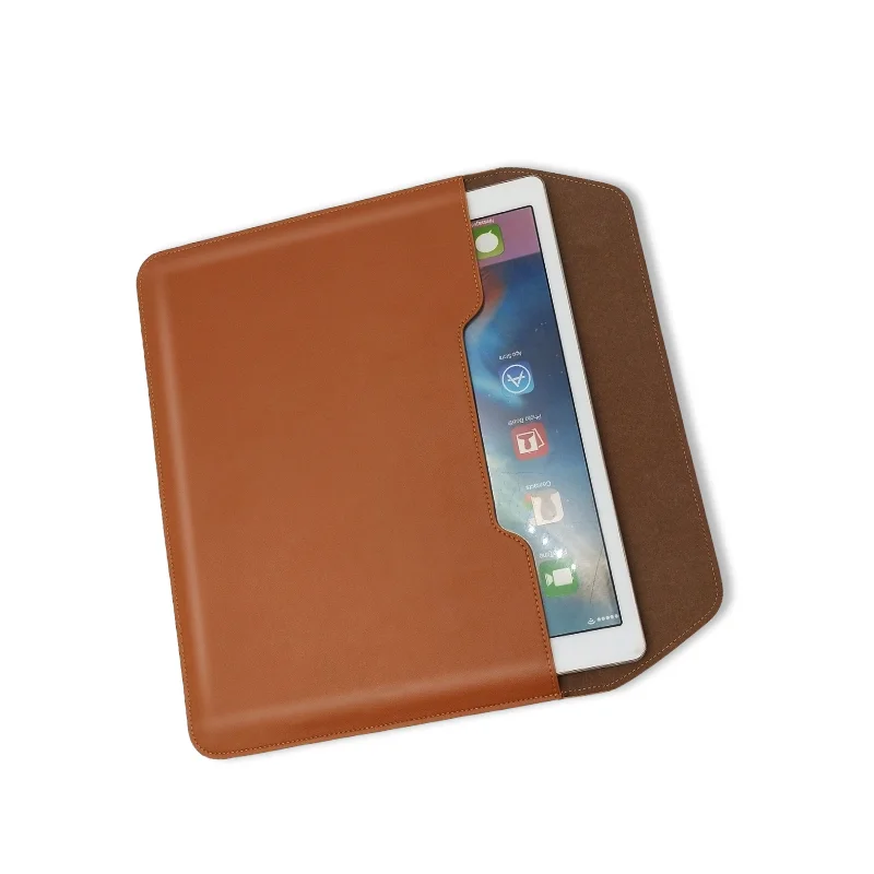 Ultra Slim Personalised Vegan Leather Sleeve Universal Flap Envelope Case Pouch for iPad Pro