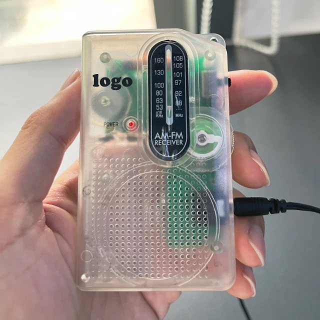Indoor outdoor portable transparent Radio mini AM FM home radios with 2AA Battery Operated