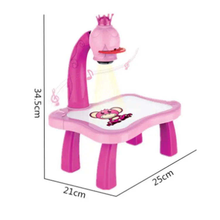 wholesale Sell 3 in 1 Led Projector Art Drawing Table with Projector Toys Kids Painting Board Desk Arts and Crafts Projection