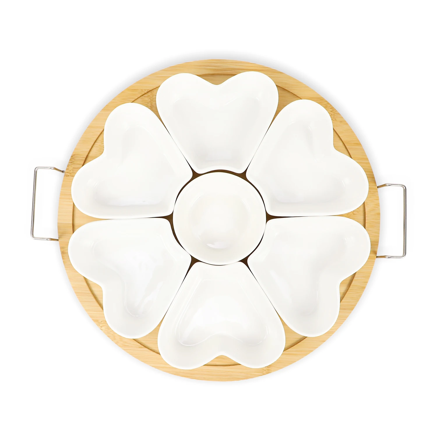 MSL Factory Luxury Rotating Serveware Fruit Snacks Dried Tapas Dishes Dessert Plate Set Home Ceramics Tray Candy Snack Plates