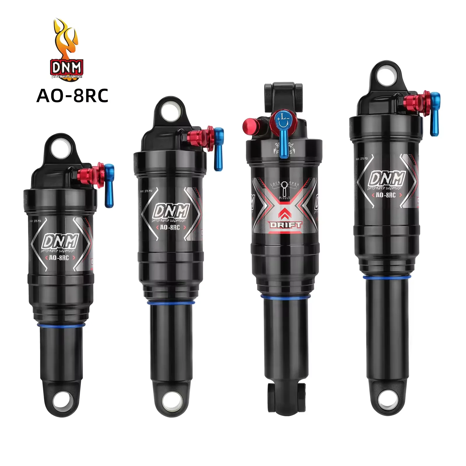 DNM AO-8RC Mountain BikeAir Shock Absorber 165/190/200/210mm/230mm Soft Tail Mountain Bike XC / MTB Bicycle Rear Shock Absorbers