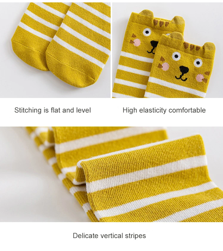 High Elastic Cartoon Animal Design High Tube Children Knee High Socks Girls Stockings