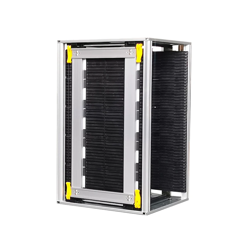 antistatic circulation storage esd pcb rack adjustable aluminum smt esd pcb reel board esd antistatic magazine racks lock clip