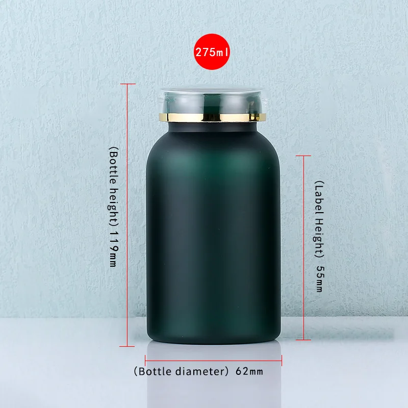 275 ML Kids Tablet Bottles Pet Candy Herb Jars With Screw Lids Custom Bottles For Packing Capsules And Tablets Vitamin
