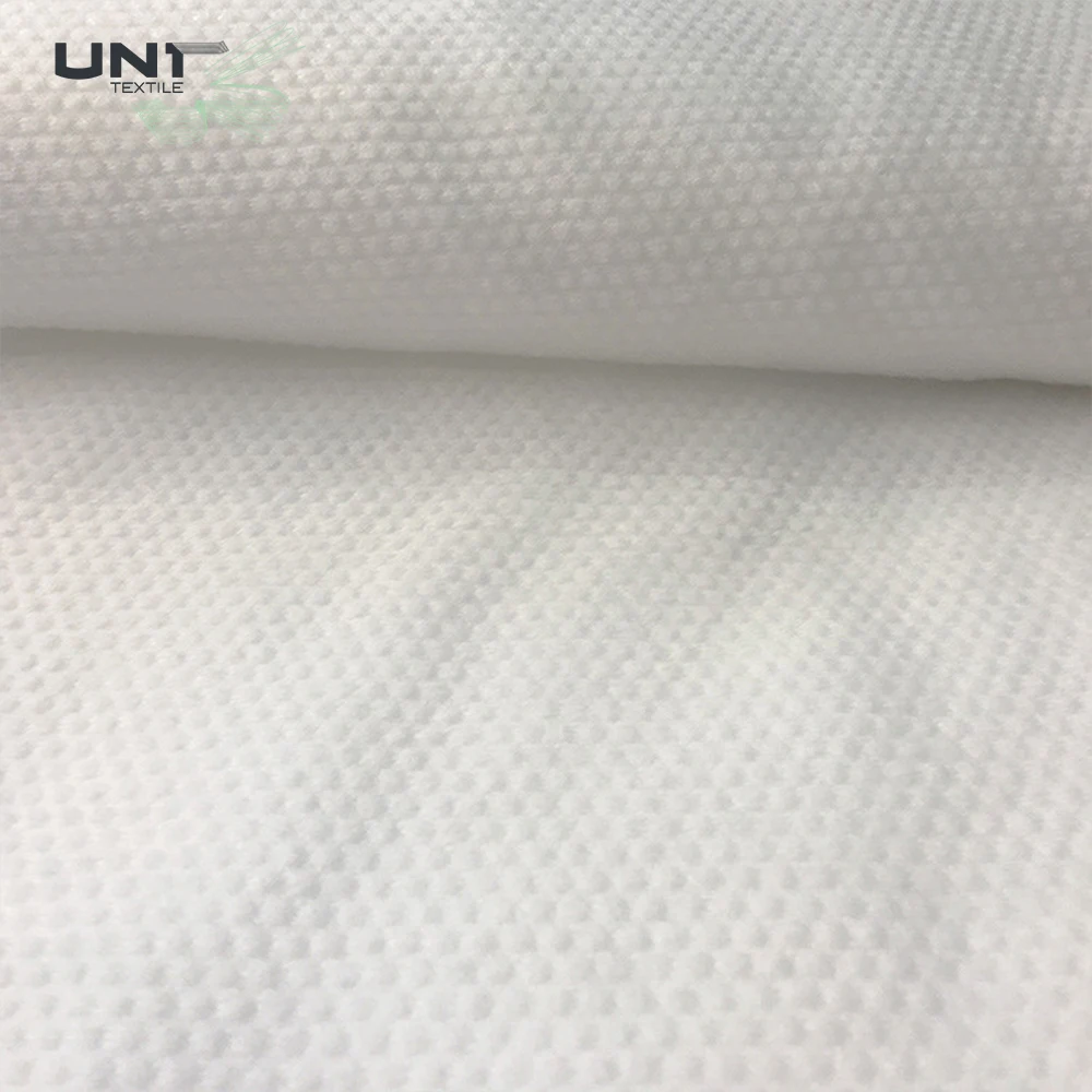Chinese Hot-Selling Hydrophilic Embossed 3D Small Pearl Dot Non Woven Fabric Roll Spunlace Fabric for Towel