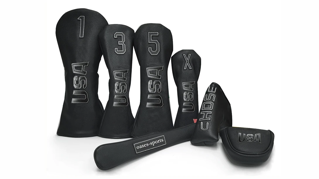 Factory Direct Custom Premium PU Leather Driver Golf Club Headcovers