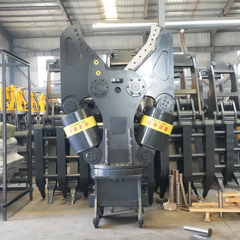 New Hydraulic Pulverizer Concrete Crusher Double Cylinder Hydraulic Shear with Rotary Rotating for Excavator