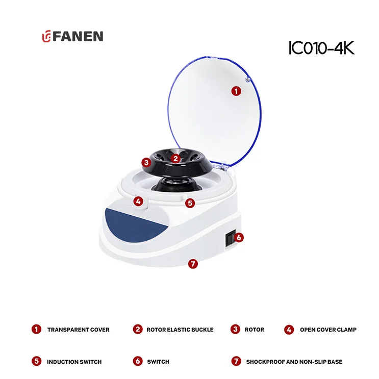 Fanen Mini 4000rpm Centrifuge Machine for Microfiltration Quick Spin-downs Laboratory Micro Centrifuge