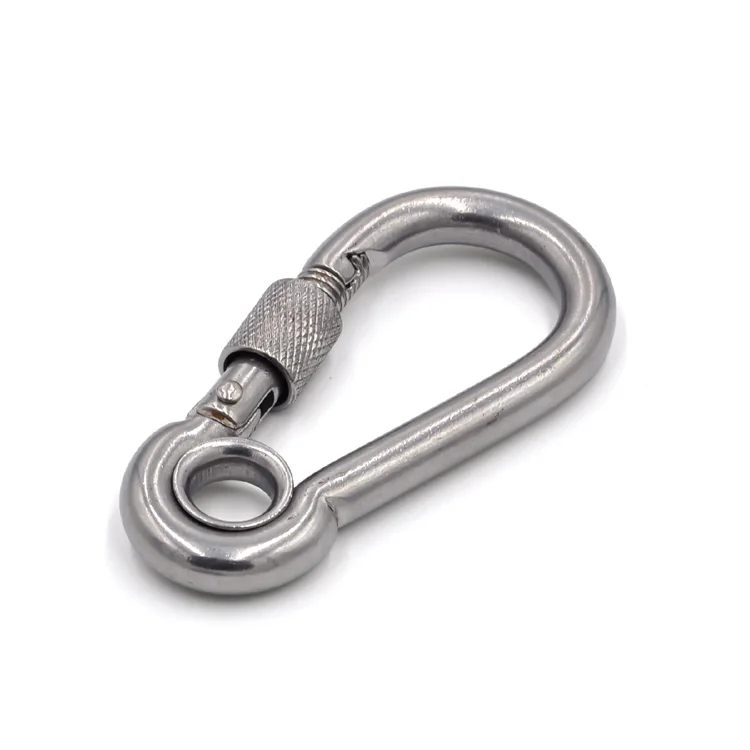 
6*60mm Ailot Metal Snap Hook Locking Swivel Small Clip Lanyard Light Carabiner 