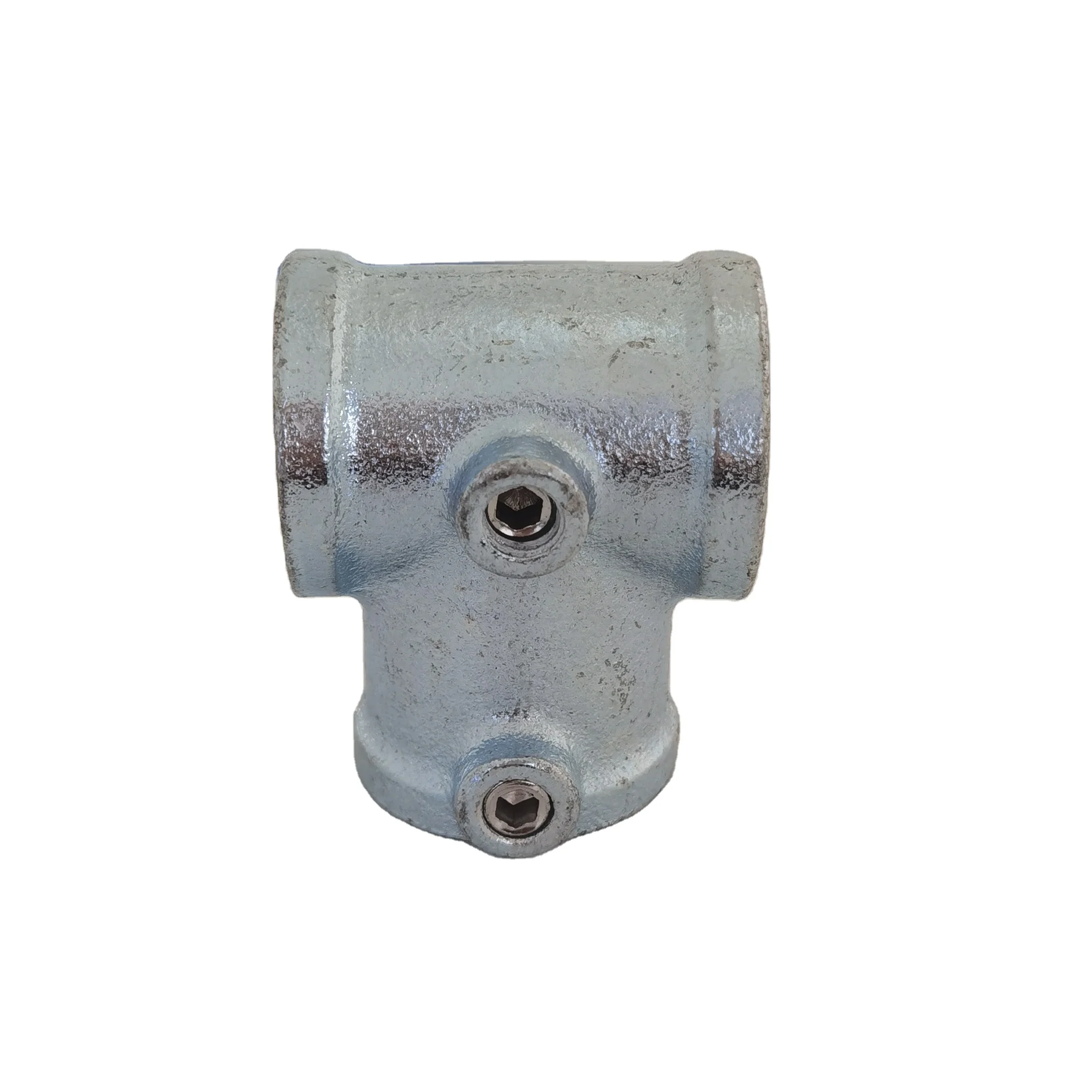 E101A 26.9mm Handrail Fitting 90 Degree Round Pipe Elbow Malleable Iron Connector and Cross Bar Holder