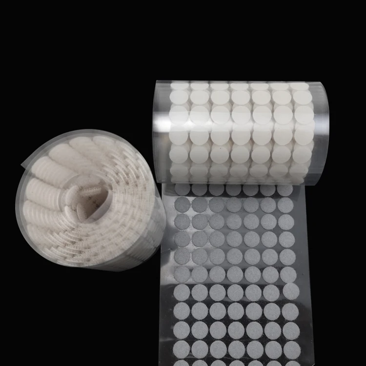 Adhesive round and square Special Hook And Loop Coins and Back to back adhesive hook and loop dots