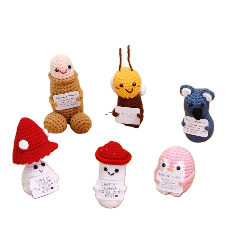 AE-001Crochet Positive Potato Personalized Crochet Home Decor Unique Handmade Gifts For Birthday Gift
