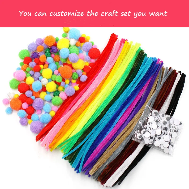 Factory Crafts Supplies kids activity kits Crafting Fun Pipe Cleaner metallic Diy Kit Arts And Crafts Kit For Kids And Adult
