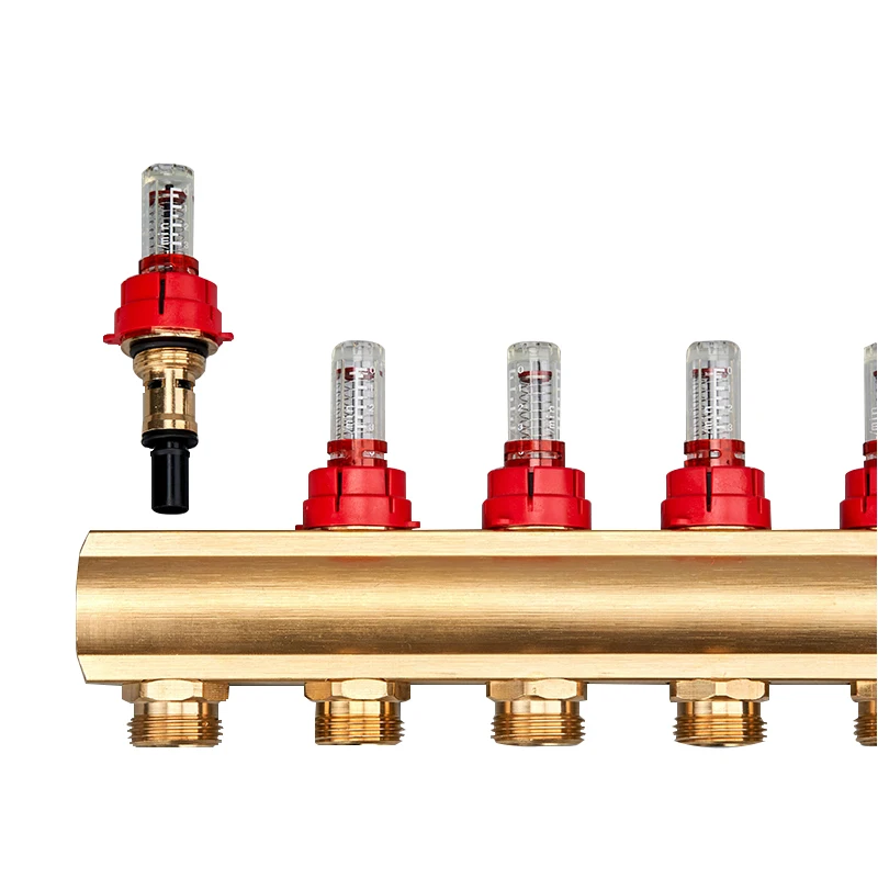 High Quality Hot Selling Precision Scale Red Flow Meter of Underfloor Heating Manifolds