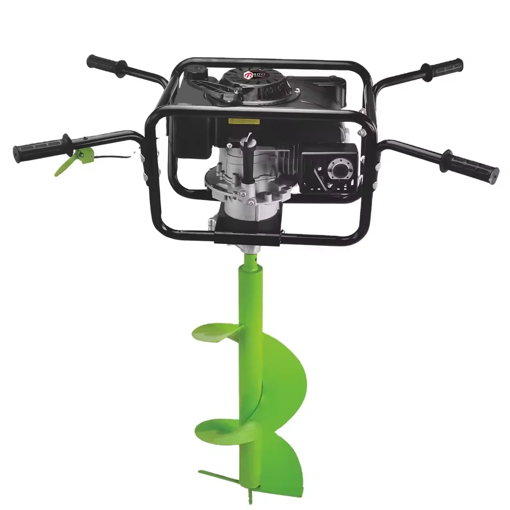 Agricultural Small Hand Earth Soil Auger Big Power Auger For Earth Drilling 170cc