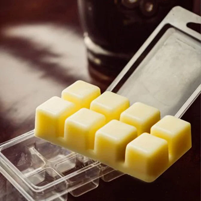 Spot candle blister 6 grid 8 grid aromatherapy wax block essential oil transparent plastic box wax melt packaging shell