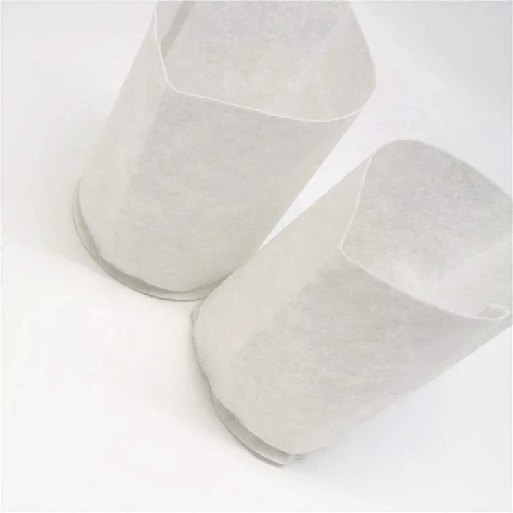 Factory Made Fruit Tree Plant Bag White And Black flexible Needle punched PET Felt Planter Grow Bag