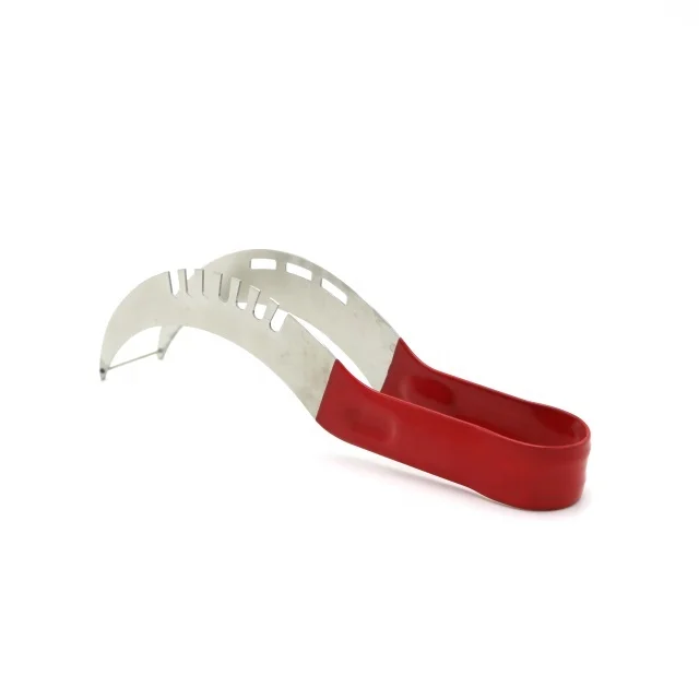 Red Bar Club Hotel Restaurant Cafe Kitchen Party Travel Camping Metal Stainless Steel Fruit Melon Watermelon Cutter Slicer Knife