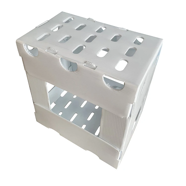 Custom colorful foldable stackable waterproof plastic hollow corrugated sheet board pp turnover box