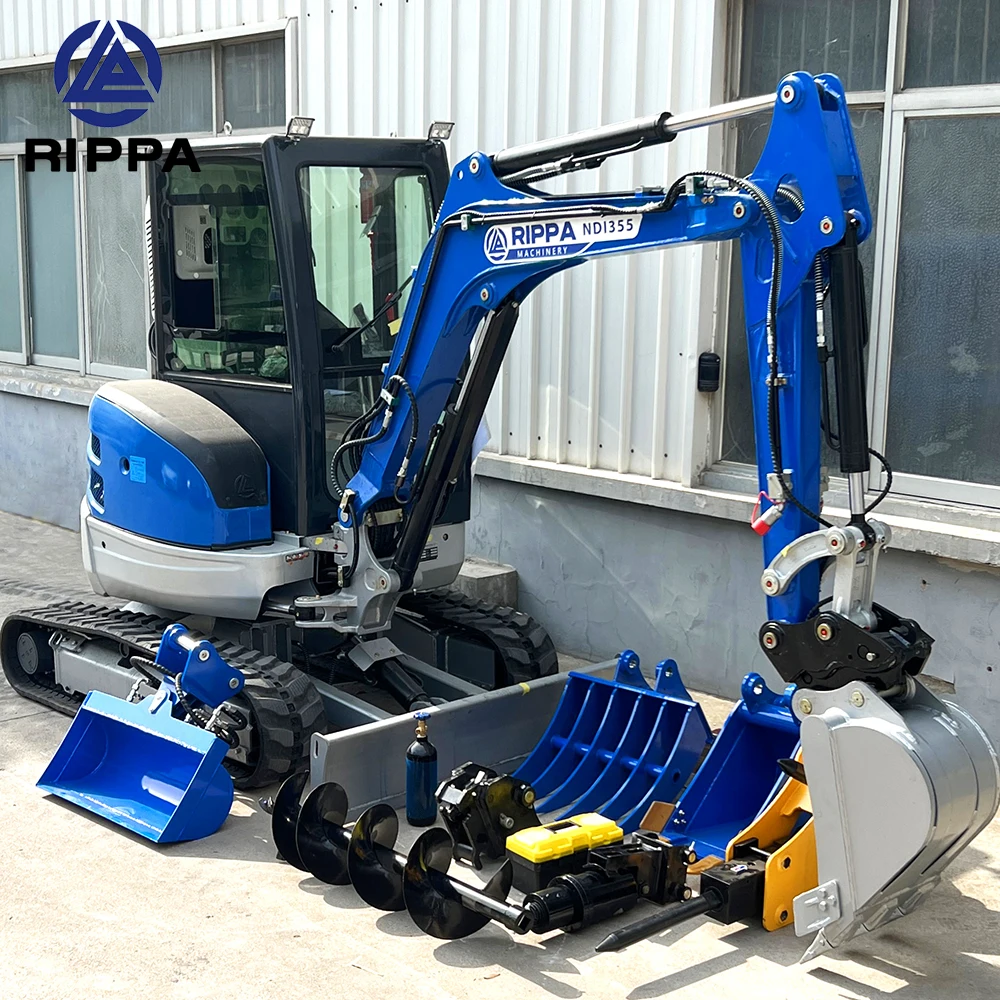 Rippa Hydraulic Crawler Mini Small Excavator Compact Excavator 3Ton 3.5Ton Tracked Excavator Mini With AC