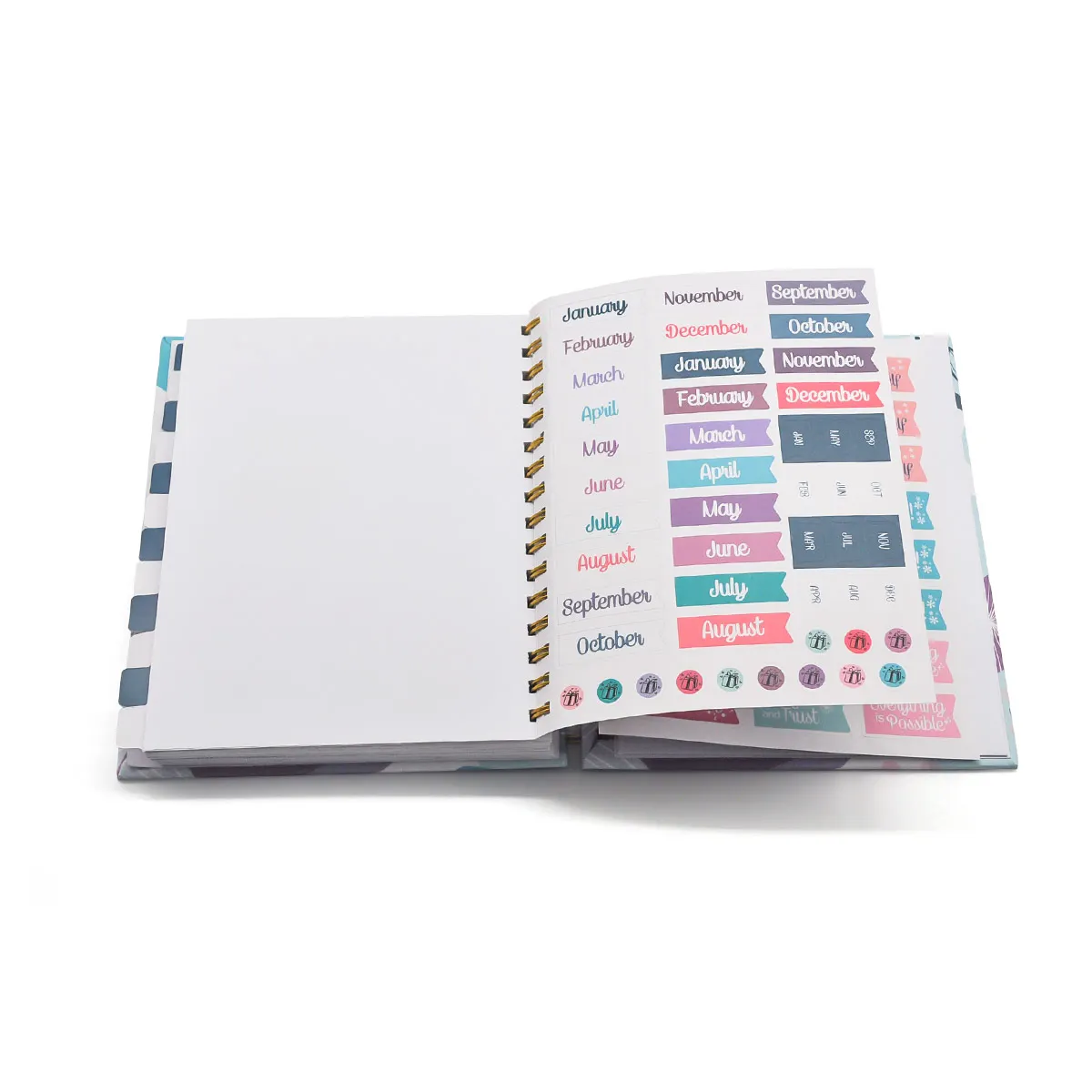 Jame Books Printing YO organizer notebooks spiral binding Custom Color cover logo journal planner